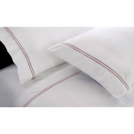 Elle 1200tc Double Hemstitch Sheet Set, Taupe, Cal King EL652115